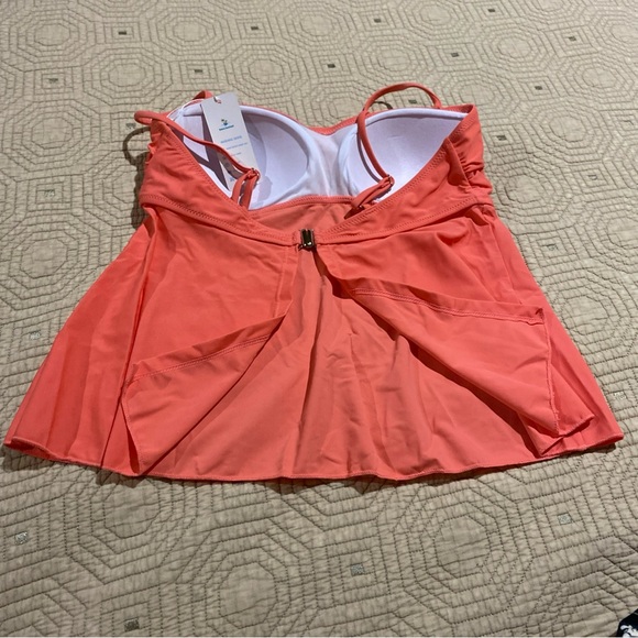 Beachsissi Coral and Floral Bottom Women's Swim Set Tankini - Picture 9 of 10